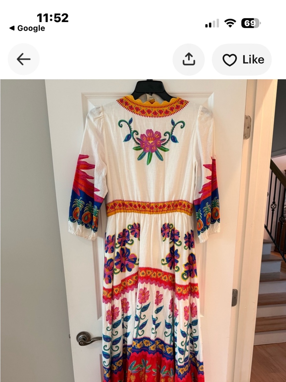 FARM Rio White Maxi Dress with Multicolor Floral Embroidery - Picture 4 of 5